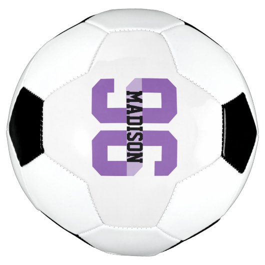 Nom et numéro personnalisés Cool moderne violet (Tourné)