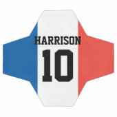 Nom et numéro personnalisés Flag de la France (Plat)