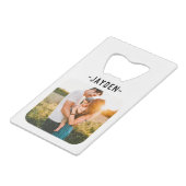 Nom et photo Carte de crédit Bottle Opener (Devant Angle)