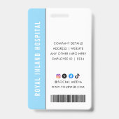 Nom et photo customisés | Badge de carte d'identit (Arrière)