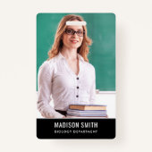 Nom et photo customisés | Badge de carte d'identit (Devant)