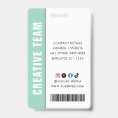 Nom et photo customisés | Badge de carte d'identit (Arrière)