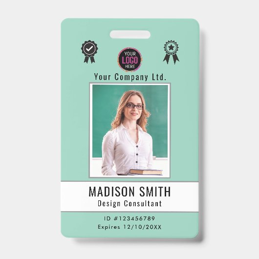 Nom et photo customisés | Badge de carte d'identit (Avant)