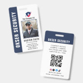 Nom et photo customisés | Badge de carte d'identit (Avant & arrière)