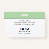 Nom et photo customisés | Badge de carte d'identit (Dos)