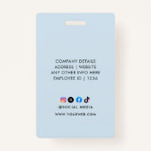 Nom et photo customisés | Badge de carte d'identit (Dos)