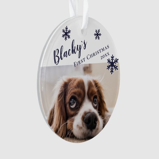 Nom et photo du chien de Noël du chiot (devant)