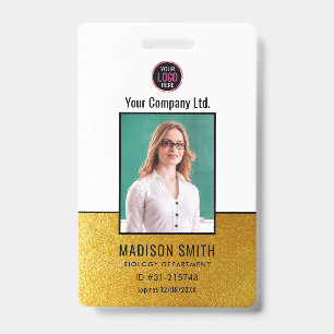 Nom et photo personnalisés Badge de carte d'iden