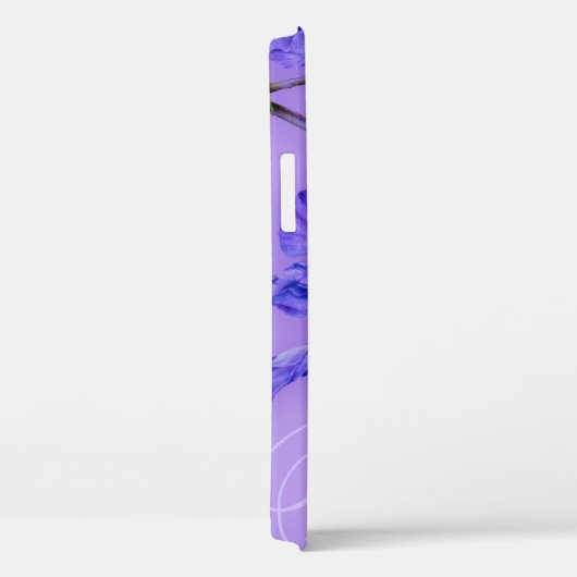 Nom et premier hibiscus bleu violet coque iphone (Verso / Droite)