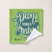 Nom et texte personnalisés Enregistrer la Terre /  (Gant de toilette)