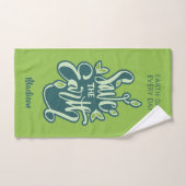 Nom et texte personnalisés Enregistrer la Terre /  (Serviette à main)