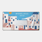 Nom et texte personnalisés Mykonos Grèce (Clavier et souris)