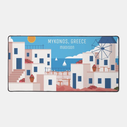 Nom et texte personnalisés Mykonos Grèce (Recto)