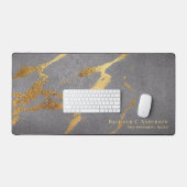 Nom et titre de style marbre gris or raffiné (Clavier et souris)