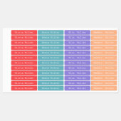 Nom étanche coloré étiquette garderie scolaire (Feuille)