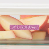 Nom étanche rose étiquette garderie scolaire (Apposé)