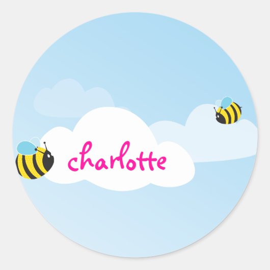 NOM ÉTIQUETTE :: abeilles dans le ciel 1 (Devant)