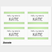 Nom étiquette autocollant Bonjour mon nom est (Feuille)