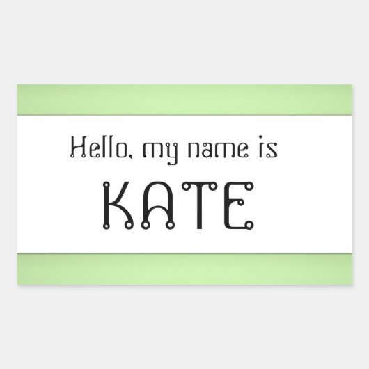 Nom étiquette autocollant Bonjour mon nom est (Devant)