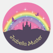 Nom étiquette - château de conte de fées (Devant)