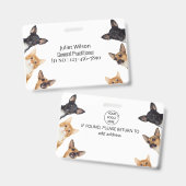 nom étiquette logo médical vétérinaire id badge (Avant & arrière)