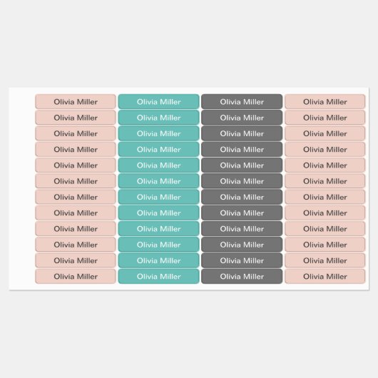 Nom étiquettes pour la garderie du camp scolaire (Feuille)