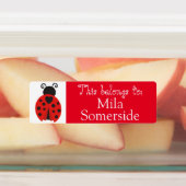 Nom Étiquettes pour les enfants adorables Ladybugs (Apposé)