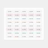 Nom Étiquettes pour vêtements (Feuille)