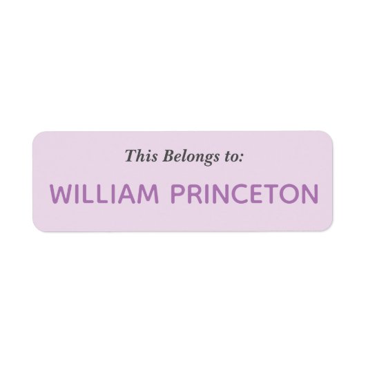 Nom Étiquettes violets (Devant)
