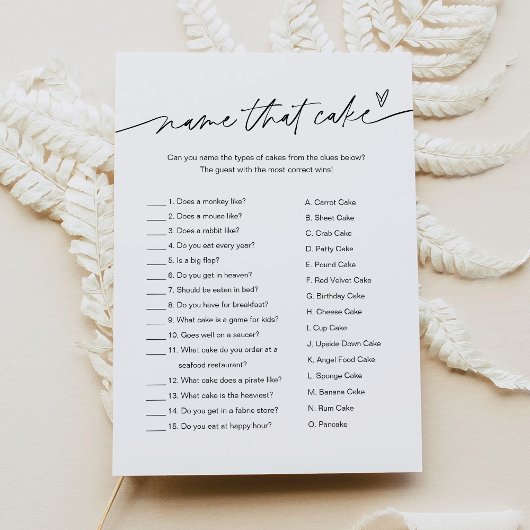 Nom EVERLEIGH Qui Cake Fête des mariées Carte de j