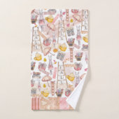 Nom Famille Automne Aquarelle Automne (Serviette à main)