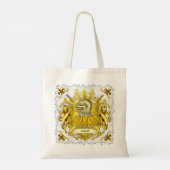 Nom Famille Crest Jaune Chevalier Bouclier Sac fou (Dos)