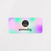 Nom Fashion Shop Logo Holographe Étiquettes Abstra (Design 1)