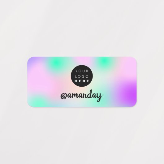 Nom Fashion Shop Logo Holographe Étiquettes Abstra (Design 1)