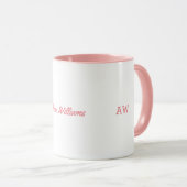 Nom féminin Mug / jolie idée rose pour les femmes (Devant droit)