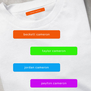Nom Fer Sur Vêtements Lumineux Étiquettes