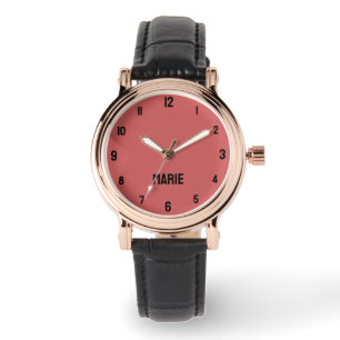 Nom Fille Garçon Femmes Hommes   Montre moderne Ru