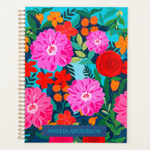 Nom floral coloré moderne personnalisé