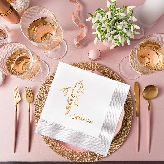 Nom floral d'hiver des perce-neige 