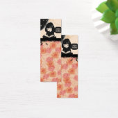 Nom Floral Noir Orange Pêche Signets (Bureau)