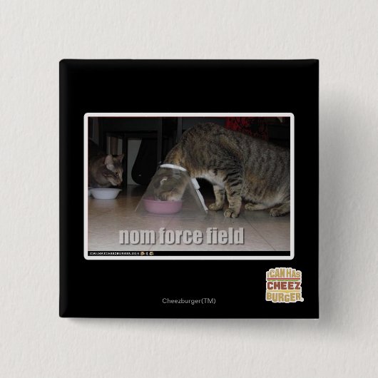 nom force field vierkante button 5,1 cm (Voorkant)