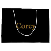 Nom Gold personnalisé Grand sac cadeau (Dos)