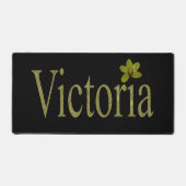 Nom Gold Victoria Fabriqué Avec Des Orchidées D'Or (Recto)