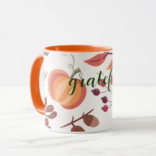 Nom, Grateful Automne 11oz Combo Beverage Mug (Devant gauche)