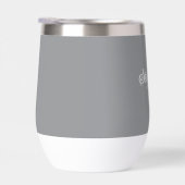Nom gris Moderne Élégant Monogramme Boho (Droite)