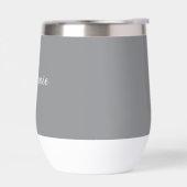 Nom gris Moderne Élégant Monogramme Boho (Gauche)