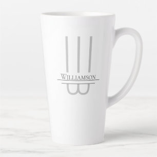 Nom Gris Monogramme Latte Mug