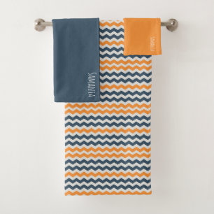 Nom gris orange géométrique en diagonale vintage