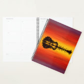 Nom guitariste orange moderne Aquarelle (Devant avec enveloppe)