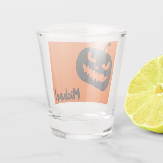 Nom, Halloween Jack-o'-lantern 1.5oz verre de tir (Dos)